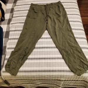Large, Army Green, Cato, Tencel Cargo Pants